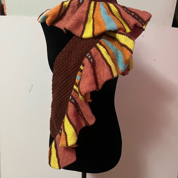 CASCADE YARNS 60 QUICKS KNITS STRIPED & RUFFLE‎ WRAP 100% Peruvian HIGHLA WOOL - Picture 6 of 6